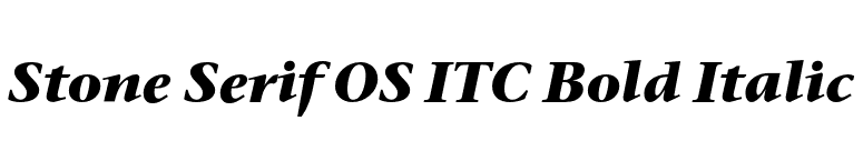 Stone Serif OS ITC Bold Italic font preview
