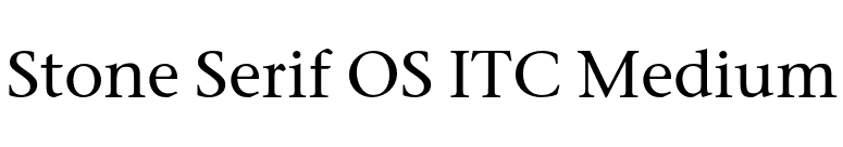 Stone Serif OS ITC Medium font preview