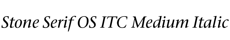 Stone Serif OS ITC Medium Italic font preview