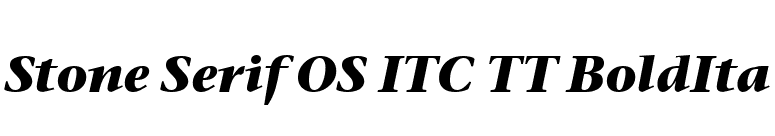 Stone Serif OS ITC TT BoldIta font preview