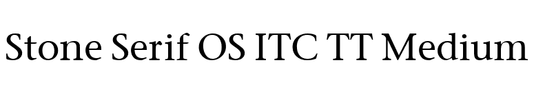 Stone Serif OS ITC TT Medium font preview
