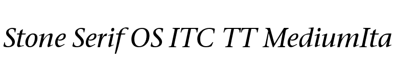 Stone Serif OS ITC TT MediumIta font preview