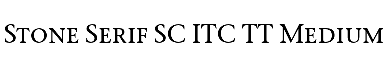 Stone Serif SC ITC TT Medium font preview