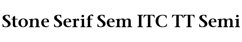 Stone Serif Sem ITC TT Semi font preview