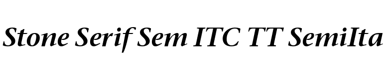 Stone Serif Sem ITC TT SemiIta font preview