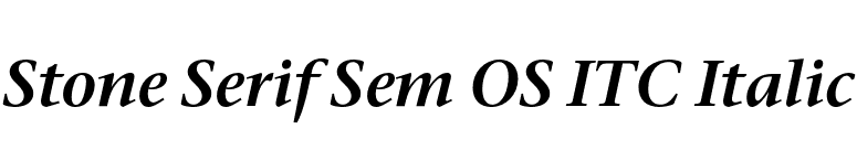 Stone Serif Sem OS ITC Italic font preview