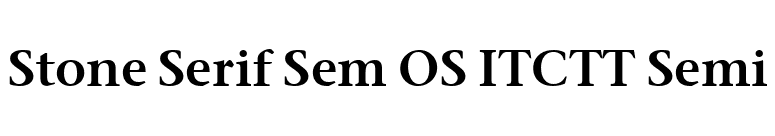 Stone Serif Sem OS ITCTT Semi font preview