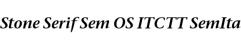 Stone Serif Sem OS ITCTT SemIta font preview