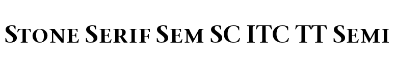 Stone Serif Sem SC ITC TT Semi font preview