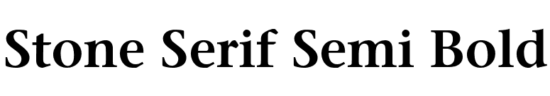 Stone Serif Semi Bold font preview