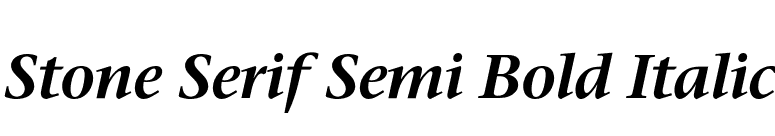 Stone Serif Semi Bold Italic font preview