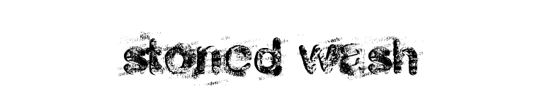 stoned wash font preview