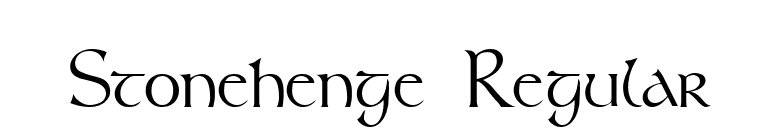 Stonehenge Regular font preview