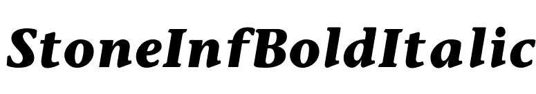 StoneInfBoldItalic font preview