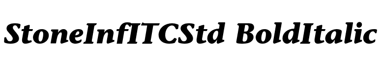 StoneInfITCStd BoldItalic font preview