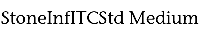 StoneInfITCStd Medium font preview