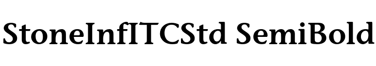 StoneInfITCStd SemiBold font preview