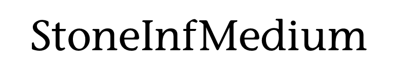 StoneInfMedium font preview