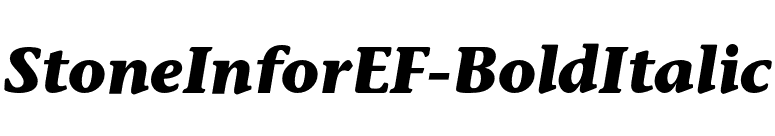 StoneInforEF-BoldItalic font preview