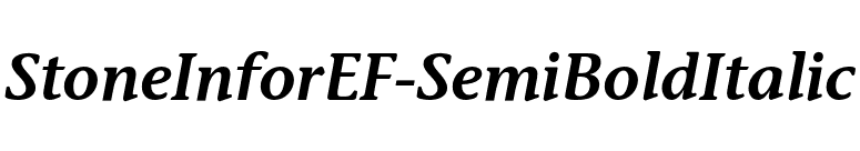 StoneInforEF-SemiBoldItalic font preview