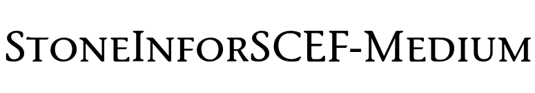 StoneInforSCEF-Medium font preview