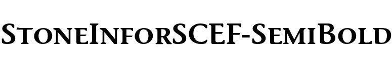 StoneInforSCEF-SemiBold font preview