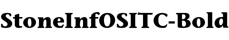 StoneInfOSITC-Bold font preview