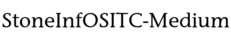 StoneInfOSITC-Medium font preview