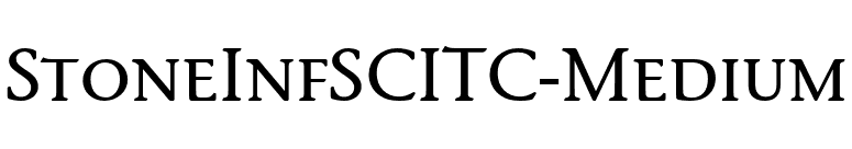 StoneInfSCITC-Medium font preview