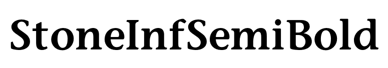 StoneInfSemiBold font preview