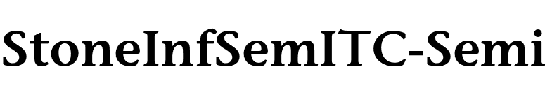 StoneInfSemITC-Semi font preview