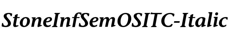 StoneInfSemOSITC-Italic font preview