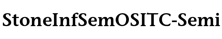 StoneInfSemOSITC-Semi font preview