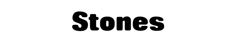 Stones font preview