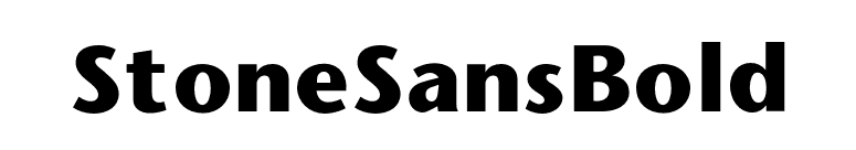 StoneSansBold font preview