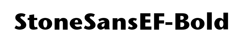 StoneSansEF-Bold font preview