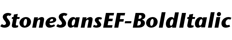 StoneSansEF-BoldItalic font preview