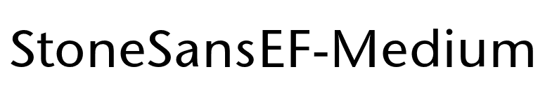 StoneSansEF-Medium font preview