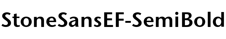StoneSansEF-SemiBold font preview