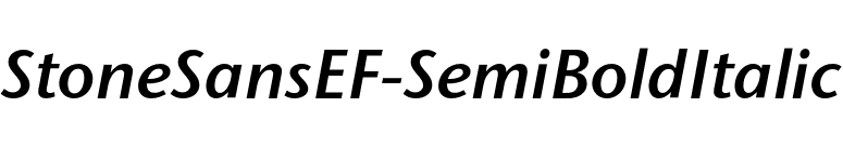 StoneSansEF-SemiBoldItalic font preview