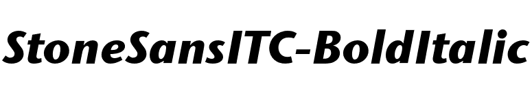 StoneSansITC-BoldItalic font preview