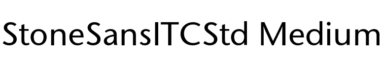 StoneSansITCStd Medium font preview