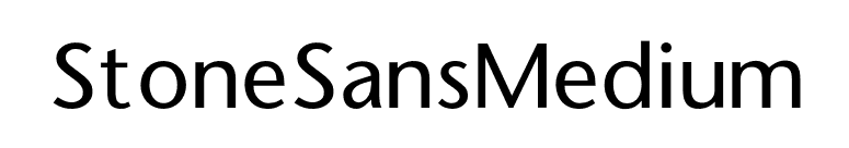StoneSansMedium font preview