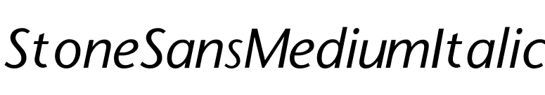 StoneSansMediumItalic font preview