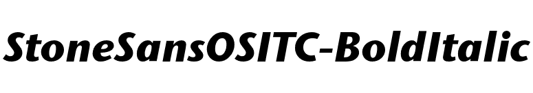 StoneSansOSITC-BoldItalic font preview