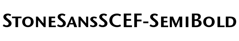 StoneSansSCEF-SemiBold font preview