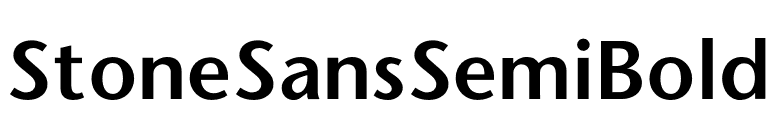 StoneSansSemiBold font preview