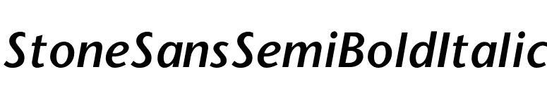 StoneSansSemiBoldItalic font preview