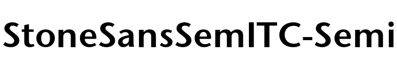 StoneSansSemITC-Semi font preview