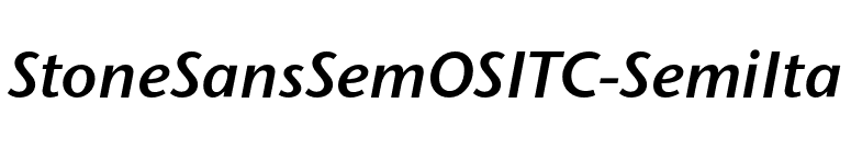 StoneSansSemOSITC-SemiIta font preview